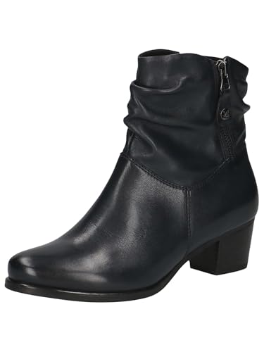 CAPRICE Damen Stiefeletten mit Absatz aus Leder mit Reißverschluss, Blau (Ocean Nappa), 38.5 EU von CAPRICE