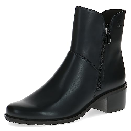 CAPRICE Damen Stiefeletten mit Absatz aus Leder mit Reißverschluss, Blau (Ocean Nappa), 40.5 EU von CAPRICE