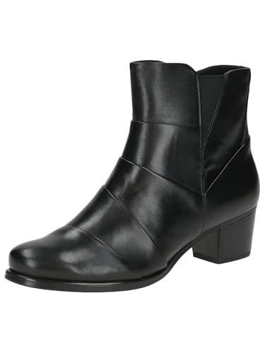 CAPRICE Damen Stiefeletten mit Absatz aus Leder mit Reißverschluss, Schwarz (Black Nappa), 36.5 EU von CAPRICE