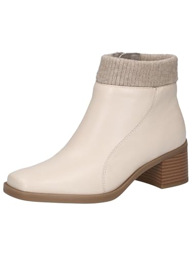 CAPRICE Damen Stiefeletten mit Absatz mit Reißverschluss Bequem, Beige (Cream Perlato), 40.5 EU von CAPRICE