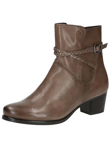 CAPRICE Damen Stiefeletten mit Absatz mit Reißverschluss Elegant, Braun (Taupe Nappa), 40 EU von CAPRICE