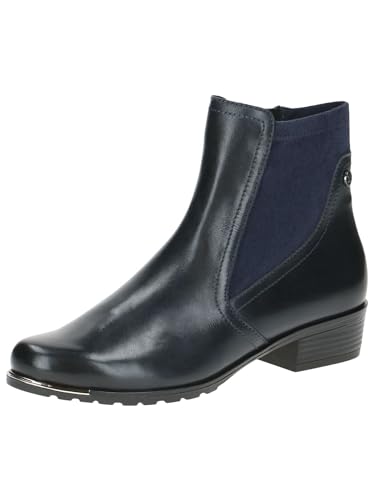 CAPRICE Damen Stiefeletten mit Absatz mit Reißverschluss Spitz, Blau (Ocean Comb), 38 EU von CAPRICE
