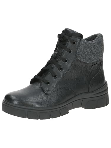 CAPRICE Damen Stiefeletten zum Schnüren Gefüttert Wasserabweisend, Schwarz (Black Nappa), 36 EU von CAPRICE