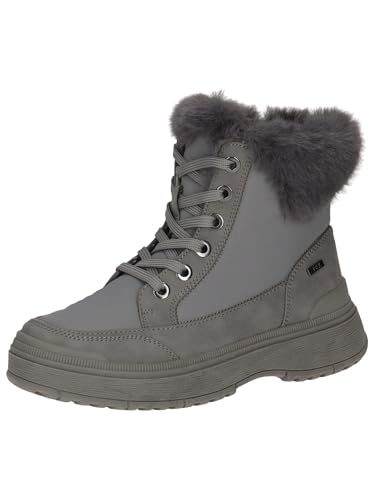 CAPRICE Damen Stiefeletten zum Schnüren Vegan Wasserabweisend, Braun (Taupe Comb), 38 EU von CAPRICE