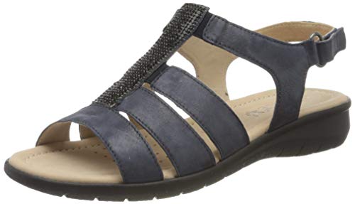 Caprice Damen Tiffi Riemchensandalen, Blau (Navy Pearl 805) von CAPRICE