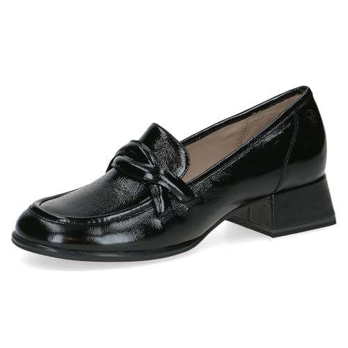 CAPRICE Damen Trotteur aus Leder mit Blockabsatz, Schwarz (Black Naplak), 40 EU von CAPRICE