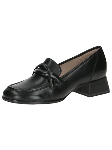 CAPRICE Damen Trotteur aus Leder mit Blockabsatz, Schwarz (Black Nappa), 39 EU von CAPRICE
