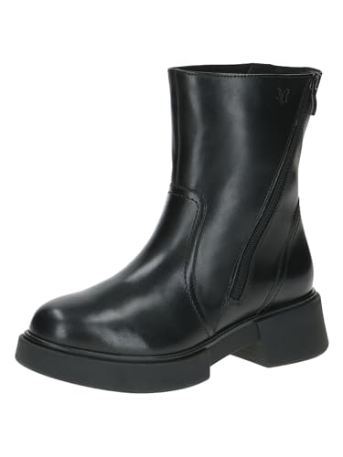 CAPRICE Damen Winterstiefel mit Absatz aus Leder mit Reißverschluss, Schwarz (Black Nappa), 36 EU von CAPRICE