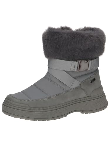 CAPRICE Damen Winterstiefel ohne Absatz Vegan Wasserabweisend, Braun (Taupe Comb), 37 EU von CAPRICE