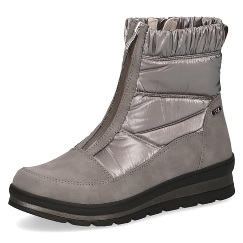 CAPRICE Damen Winterstiefel ohne Absatz Vegan Wasserabweisend, Braun (Taupe Comb), 40.5 EU von CAPRICE