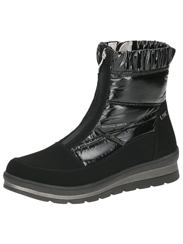 CAPRICE Damen Winterstiefel ohne Absatz Vegan Wasserabweisend, Schwarz (Black Comb), 37 EU von CAPRICE