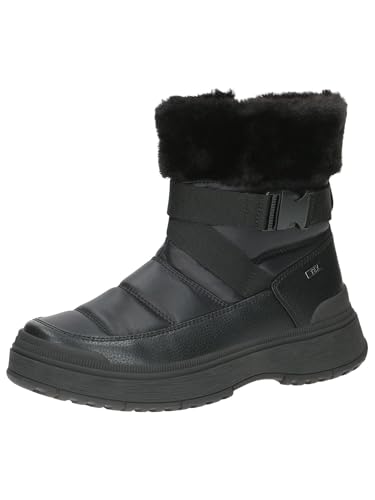 CAPRICE Damen Winterstiefel ohne Absatz Vegan Wasserabweisend, Schwarz (Black Comb), 38.5 EU von CAPRICE