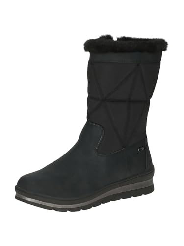 CAPRICE Damen Winterstiefel ohne Absatz Vegan Wasserabweisend, Schwarz (Black Comb), 39 EU von CAPRICE
