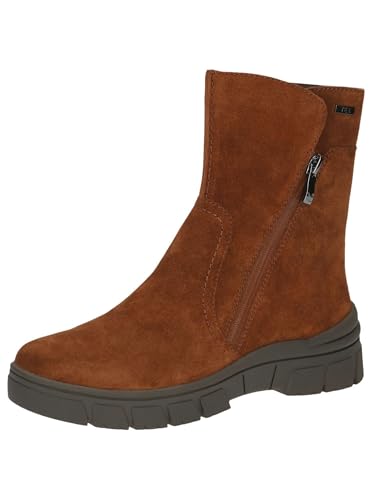 CAPRICE Damen Winterstiefel ohne Absatz aus Leder Wasserabweisend, Braun (Nut Suede), 40 EU von CAPRICE