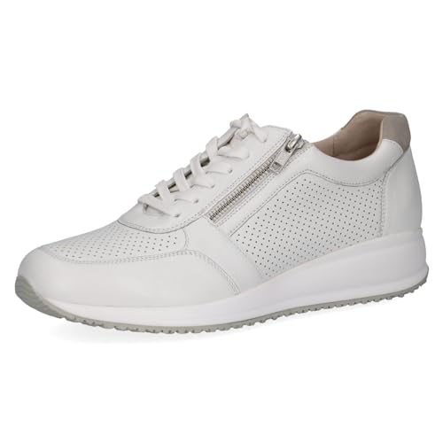 CAPRICE Herren Schnürschuhe aus Leder Sportlich, Weiß (White Comb), 43 EU von CAPRICE