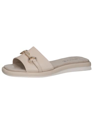 CAPRICE Damen Pantoletten aus Leder mit Fußbett, Cremefarben (Cream Perlato), 40 EU CAPRICE Damen Pantoletten aus Leder mit Fußbett, Cremefarben (Cream Perlato), 40 EU von CAPRICE