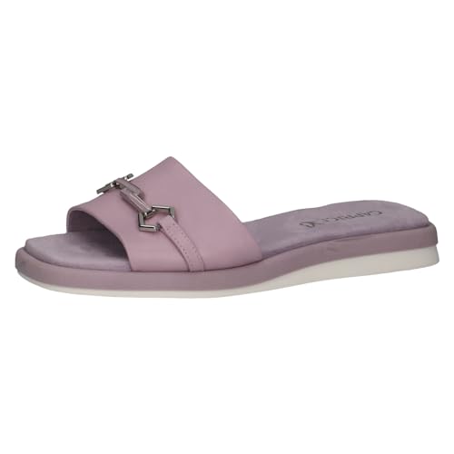 CAPRICE Damen Pantoletten aus Leder mit Fußbett, Lila (Lavender Soft), 42 EU von CAPRICE