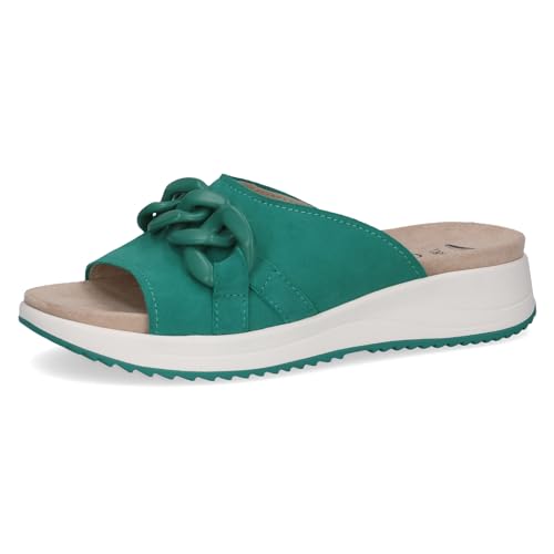 CAPRICE Damen Pantoletten aus Leder Bequem, Türkis (Emerald Suede), 40 EU CAPRICE Damen Pantoletten aus Leder Bequem, Türkis (Emerald Suede), 40 EU von CAPRICE