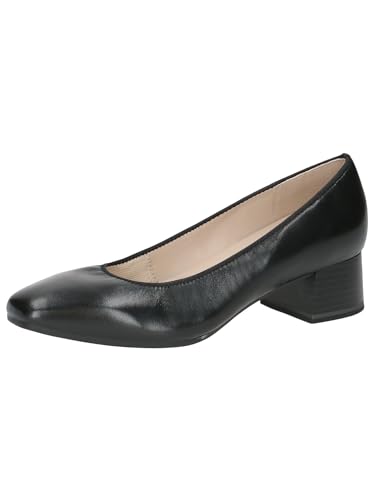 CAPRICE Comfort Damen Pumps aus Leder Mehrweite H, Schwarz (Black Nappa), 39 EU von CAPRICE