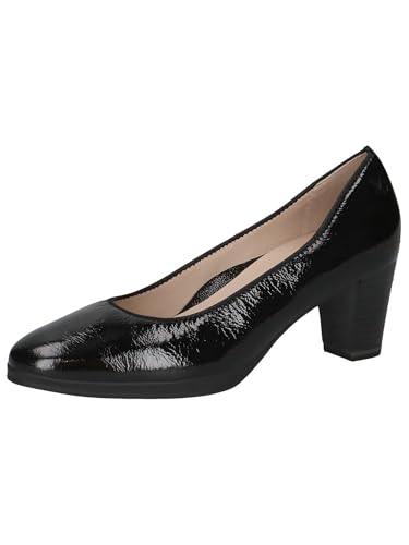 CAPRICE Damen Pumps aus Leder Elegant, Schwarz (Black Naplak), 40 EU von CAPRICE