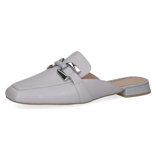 CAPRICE Damen Loafer ohne Absatz aus Leder Elegant, Grau (Lt.Blue Perl), 38 EU von CAPRICE