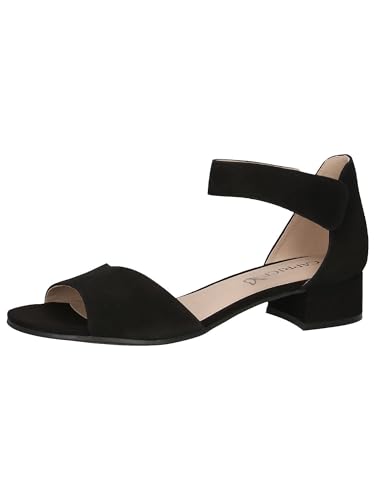 CAPRICE Damen 9-28212-42 Sandale mit Absatz, Black Suede, 37 EU von CAPRICE