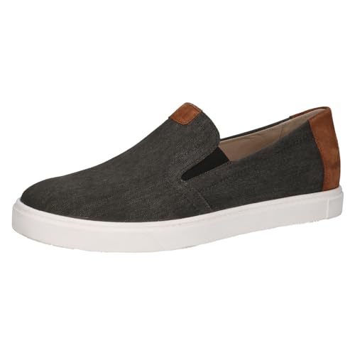 CAPRICE Herren Slipper aus Leder ohne Schnürsenkel, Schwarz (Black Comb), 44 EU von CAPRICE