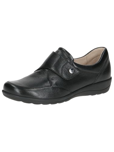 CAPRICE Comfort Damen Slipper aus Leder mit Klettverschluss, Schwarz (Black Nappa), 40 EU von CAPRICE