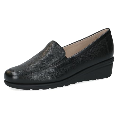 CAPRICE Damen Slipper aus Leder mit Keilabsatz, Schwarz (Black Nappa), 40 EU von CAPRICE