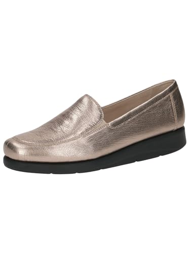 CAPRICE Damen Slipper aus Leder Elegant, Beige (Taupe Metallic), 41 EU von CAPRICE