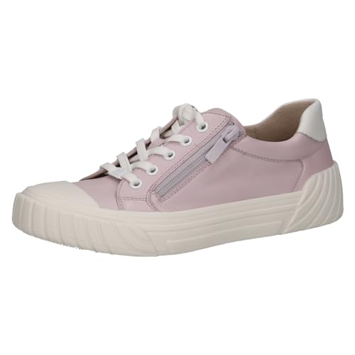 CAPRICE Damen Sneaker flach aus Leder mit Reißverschluss, Rosa (Lt.Purple Comb), 40 EU von CAPRICE