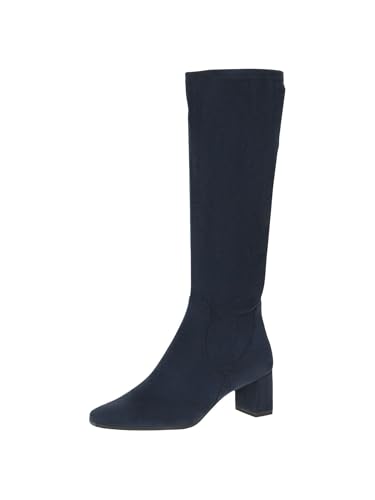 CAPRICE Damen Hohe Stiefel mit Absatz Kniehoch Vegan, Blau (Navy Stretch), 37 EU von CAPRICE