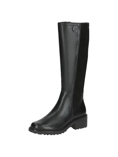 CAPRICE Damen Hohe Stiefel mit Absatz mit Reißverschluss Elegant, Schwarz (Black Comb), 41 EU von CAPRICE