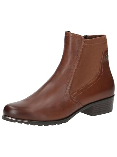 CAPRICE Damen Stiefeletten mit Absatz mit Reißverschluss Spitz, Braun (Cognac Nappa), 39 EU von CAPRICE