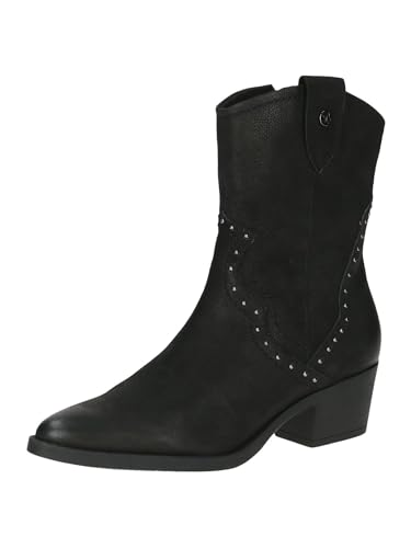 CAPRICE Damen Stiefeletten mit Absatz aus Leder mit Reißverschluss, Schwarz (Black Nubuc), 37 EU von CAPRICE