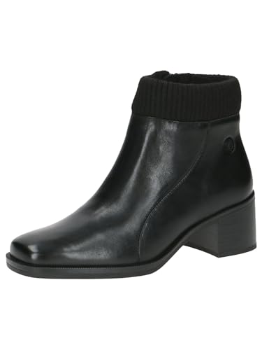 CAPRICE Damen Stiefeletten mit Absatz mit Reißverschluss Bequem, Schwarz (Black Nappa), 38 EU von CAPRICE