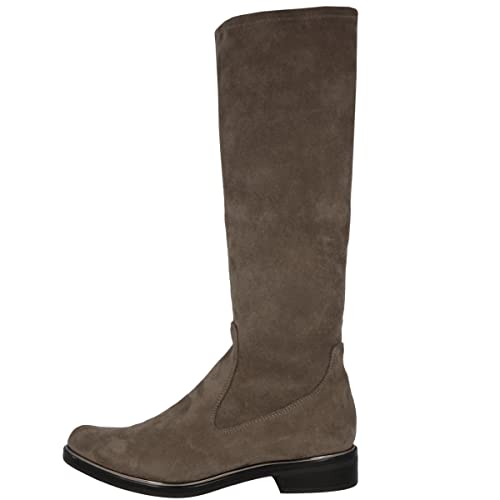 CAPRICE Damen Hohe Stiefel ohne Absatz Airmotion Flach bis zum Knie Weite G Vegan, Braun (Cafe Stretch 1), 37.5 EU von CAPRICE