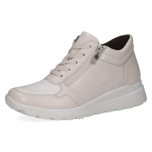 Caprice Comfort Damen Sneaker flach mit Reißverschluss Mehrweite H, Weiß (Offwhite Comb), 39 EU von CAPRICE