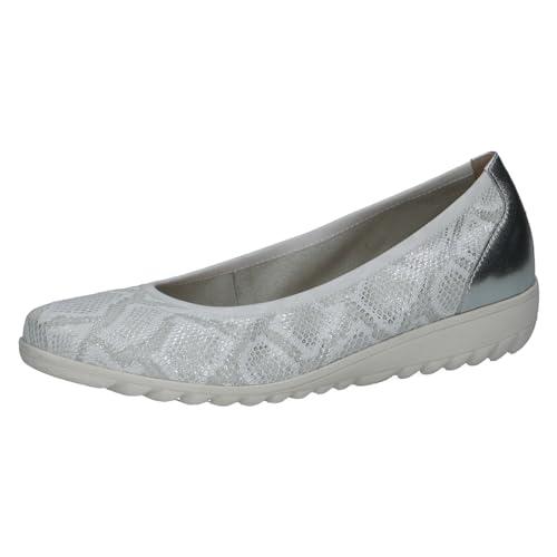 CAPRICE Damen Ballerinas aus Leder mit Keilabsatz, Silber (Silver Comb), 40 EU CAPRICE Damen Ballerinas aus Leder mit Keilabsatz, Silber (Silver Comb), 40 EU von CAPRICE