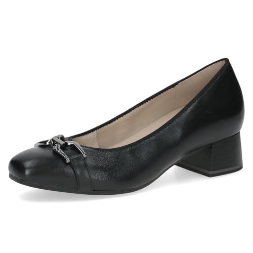 Caprice Comfort Damen Pumps aus Leder Mehrweite H, Schwarz (Black Nappa), 41 EU von CAPRICE