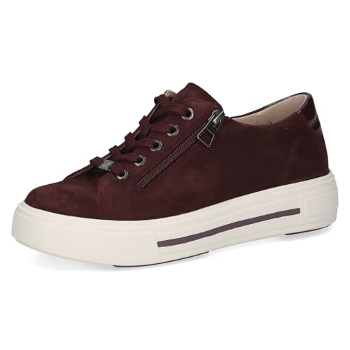 Caprice Damen Sneaker flach aus Leder mit Reißverschluss, Rot (Bordeaux Suede), 39 EU Caprice Damen Sneaker flach aus Leder mit Reißverschluss, Rot (Bordeaux Suede), 39 EU von CAPRICE