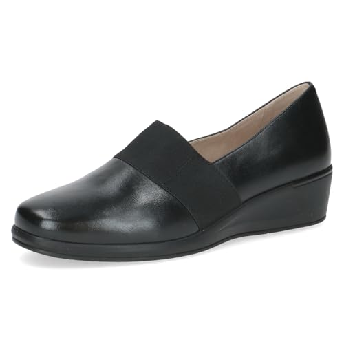 Caprice Comfort Damen Slipper aus Leder Mehrweite H, Schwarz (Black Nappa), 37 EU von CAPRICE