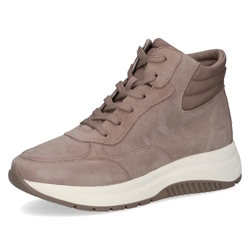 Caprice Damen Sneaker hoch aus Leder Plateau, Braun (Taupe Comb), 41 EU von CAPRICE
