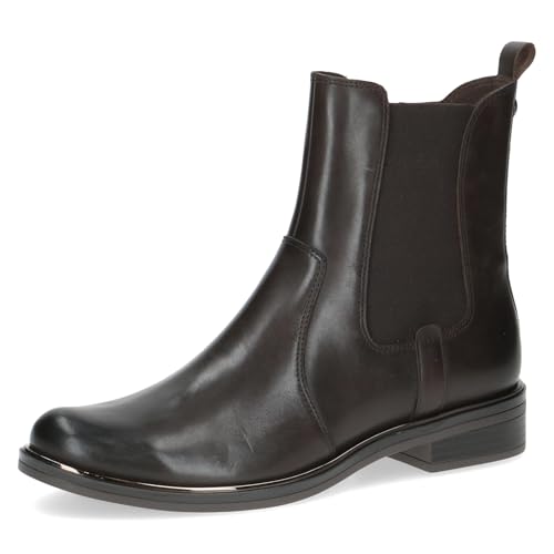Caprice Damen Chelsea Boots Kleiner Absatz Elegant, Braun (Dk Brown Nappa), 40.5 EU von CAPRICE