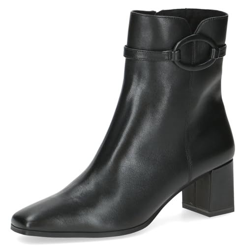 Caprice Damen Stiefeletten aus Leder Elegant, Schwarz (Black Nappa), 41 EU von CAPRICE