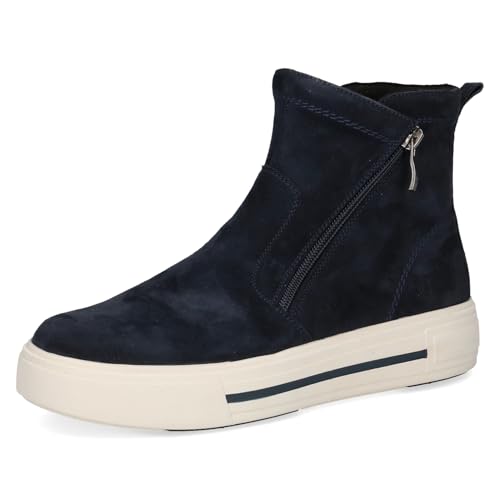 Caprice Damen Stiefeletten aus Leder Plateau, Blau (Ocean Suede), 39 EU von CAPRICE