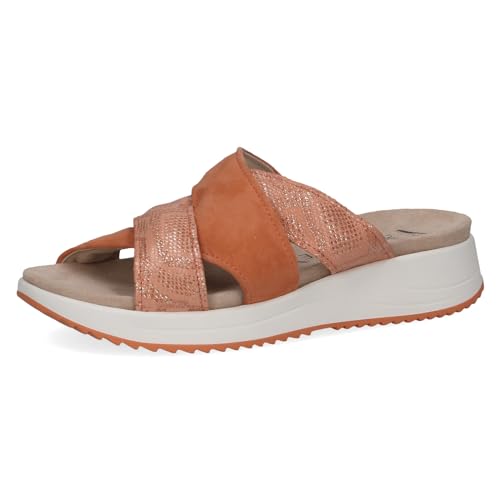 CAPRICE Damen Pantoletten aus Leder Glitzer, Orange (Orange Comb), 39 EU CAPRICE Damen Pantoletten aus Leder Glitzer, Orange (Orange Comb), 39 EU von CAPRICE