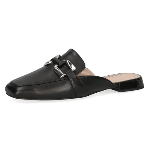 CAPRICE Damen Loafer ohne Absatz aus Leder Elegant, Schwarz (Black Nappa), 41 EU von CAPRICE