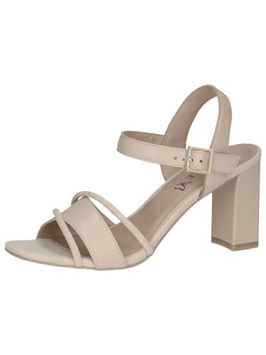 CAPRICE Damen Sandalen mit Absatz Elegant Festlich, Beige (Beige Comb), 39 EU von CAPRICE