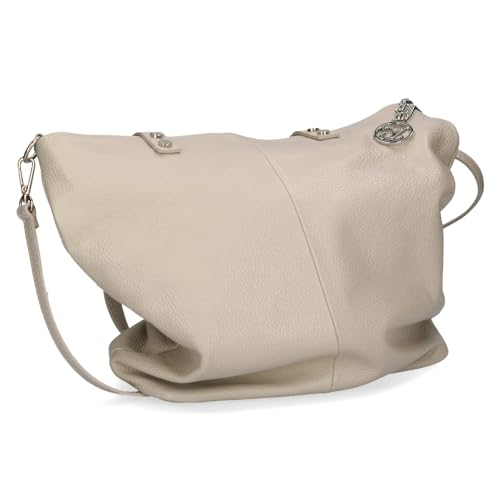 CAPRICE Damen Shopper aus Leder Mittelgroß, Cremefarben (Cream Nappa), 1 von CAPRICE